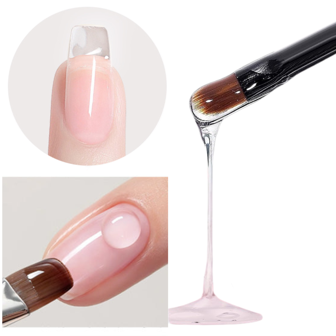 NailClear 1+1 GRATIS - 3-i-1 Transparent Profesjonell Neglekonstruksjonsgel