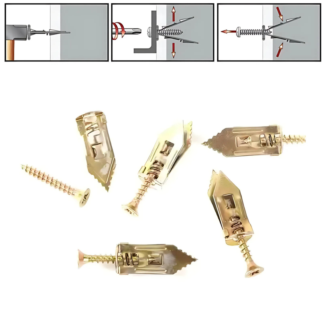 WallScrews - Høy kvalitet Heavy Duty Ingen Boring Veggskruer og Anker