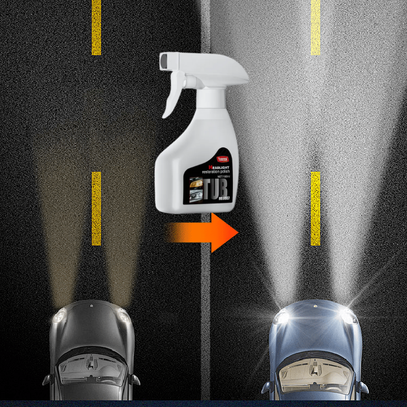 HeadlightSpray 1+1 GRATIS: Enkel å bruke Bilfrontlykter Rengjøring Spray-Sett
