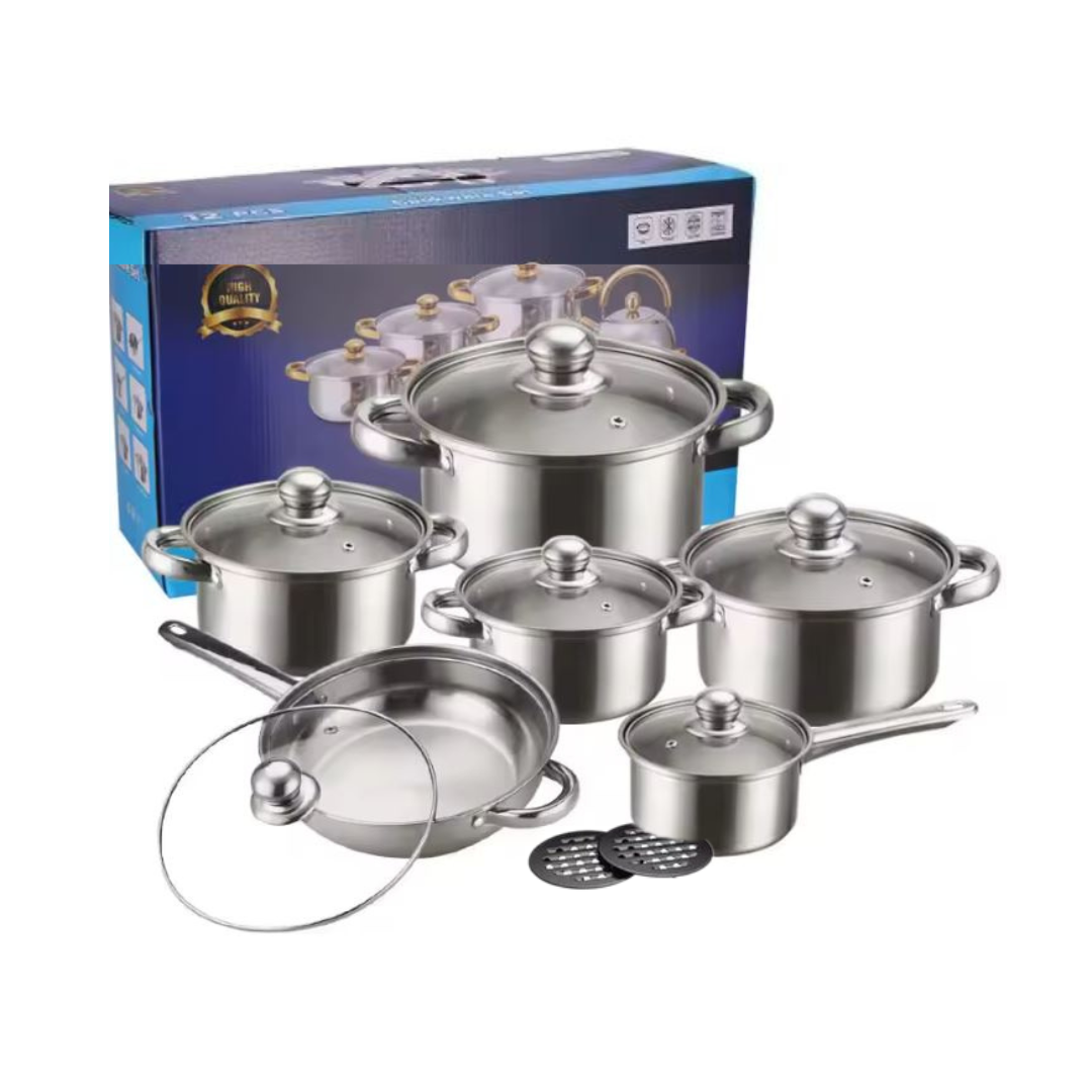 Globetrek° CookingSet: 12 Deler Kokekarsett I Rustfritt Stål