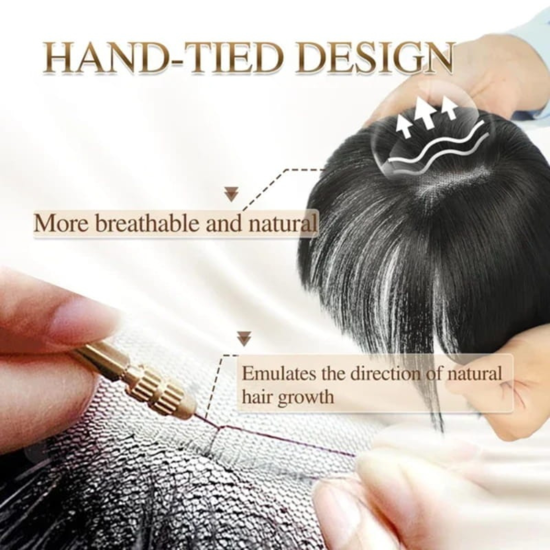 Rose® WigBangs 1+1 GRATIS: Sømløs Parykk Med Naturlig Utseende Panneluggforlengelser