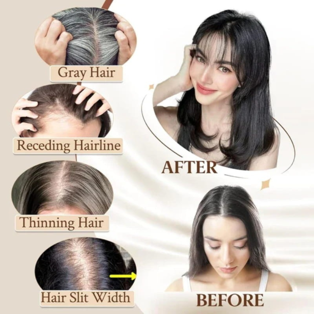 Rose® WigBangs 1+1 GRATIS: Sømløs Parykk Med Naturlig Utseende Panneluggforlengelser