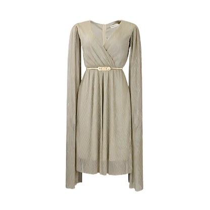 Icone™ ElegantDress: V-hals Elegant Damekjole Med Belte