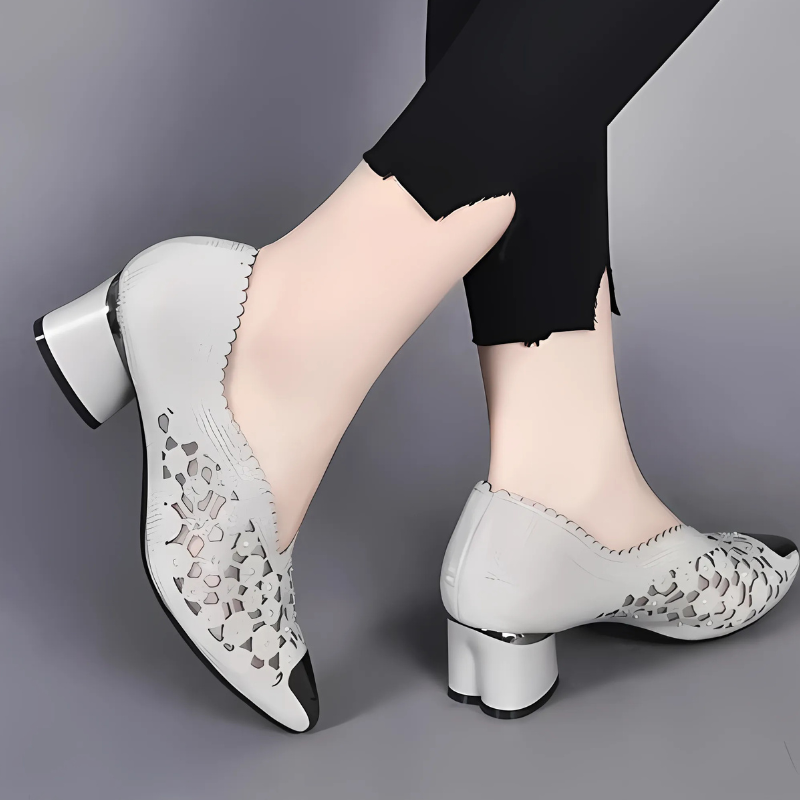 Happy™ GlimmerShoes: Mesh Hæler Sko Med Krystallaksenter