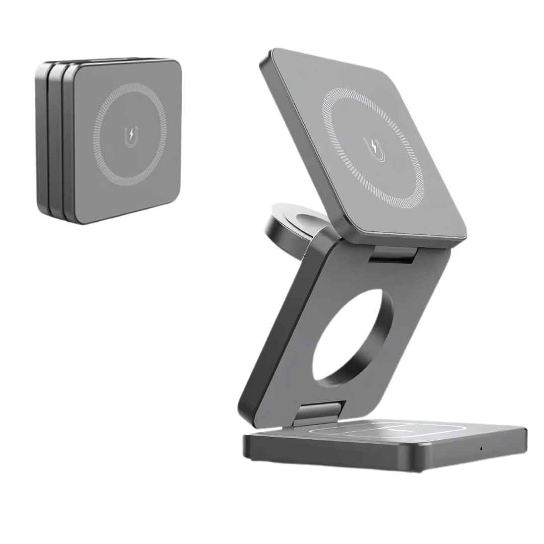 Holder360° MultiCharger: Multifunksjonell Sammenleggbar Magnetisk Ladestativ