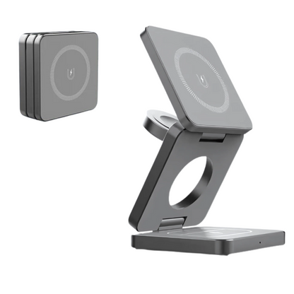 Holder360° MultiCharger: Multifunksjonell Sammenleggbar Magnetisk Ladestativ