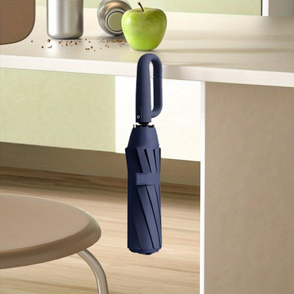 FoldingUmbrella: Automatisk 20 Ribber Ringespenne Håndtak Sammenleggbar Paraply