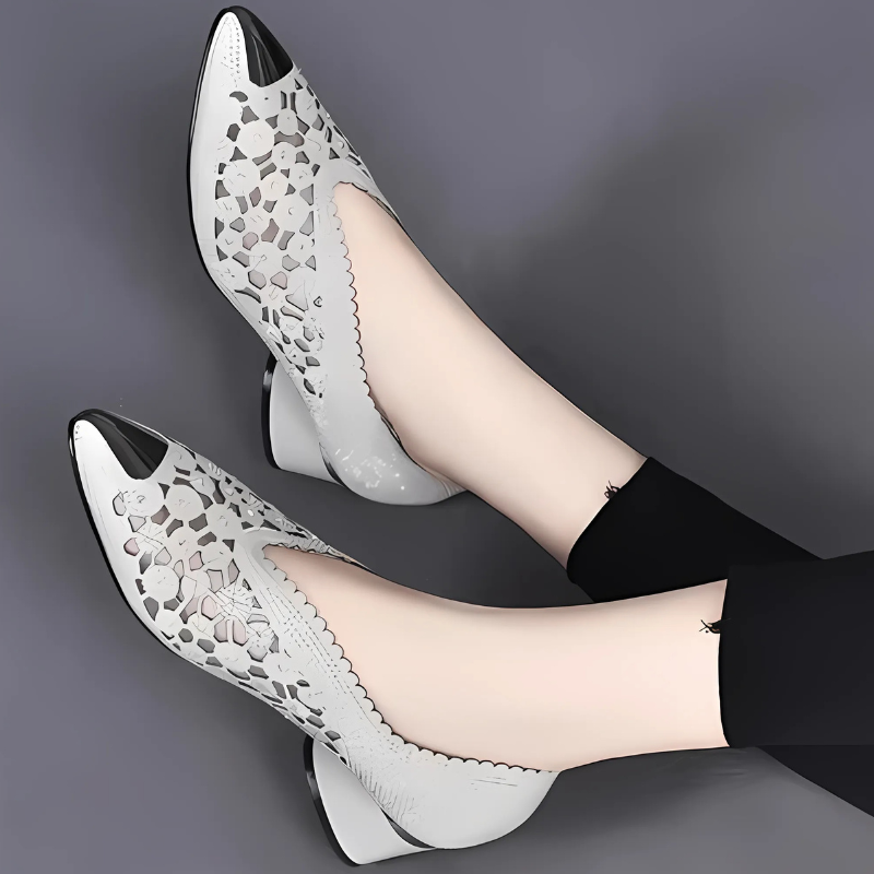 Happy™ GlimmerShoes: Mesh Hæler Sko Med Krystallaksenter