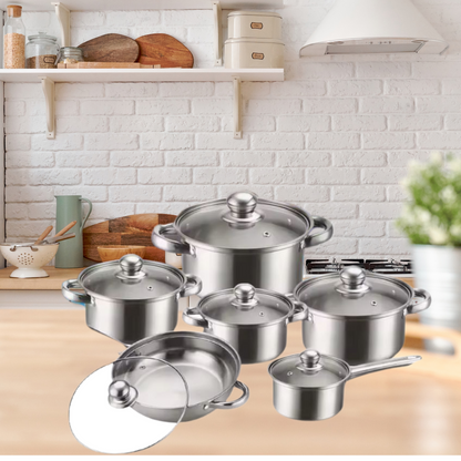 Globetrek° CookingSet: 12 Deler Kokekarsett I Rustfritt Stål