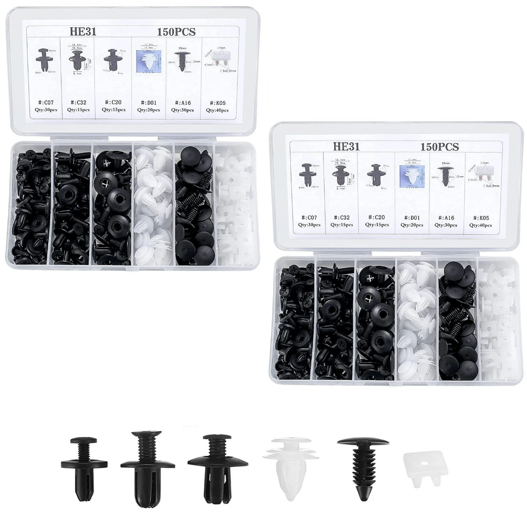 CarClips 1+1 GRATIS – Universell Bruk, Kraftig Bilreparasjonsklips