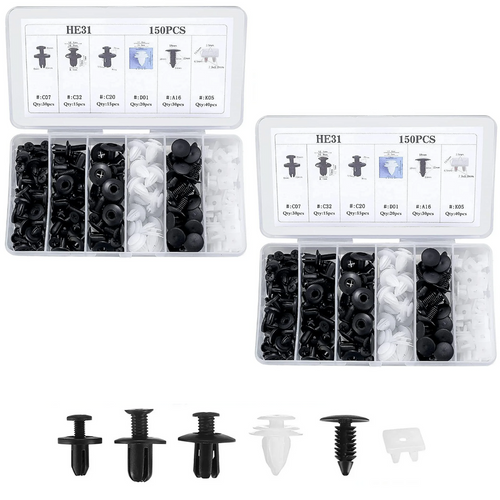 CarClips 1+1 GRATIS – Universell Bruk, Kraftig Bilreparasjonsklips