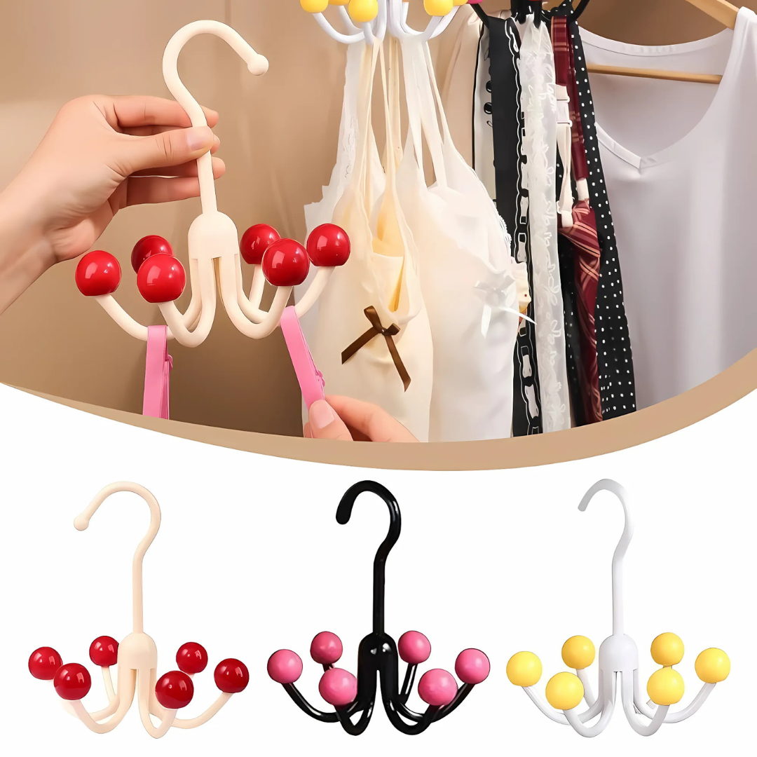 GlideHold® HangerHooks: 360° Roterbar 6-klo Kroker Skapsorganisering Henger