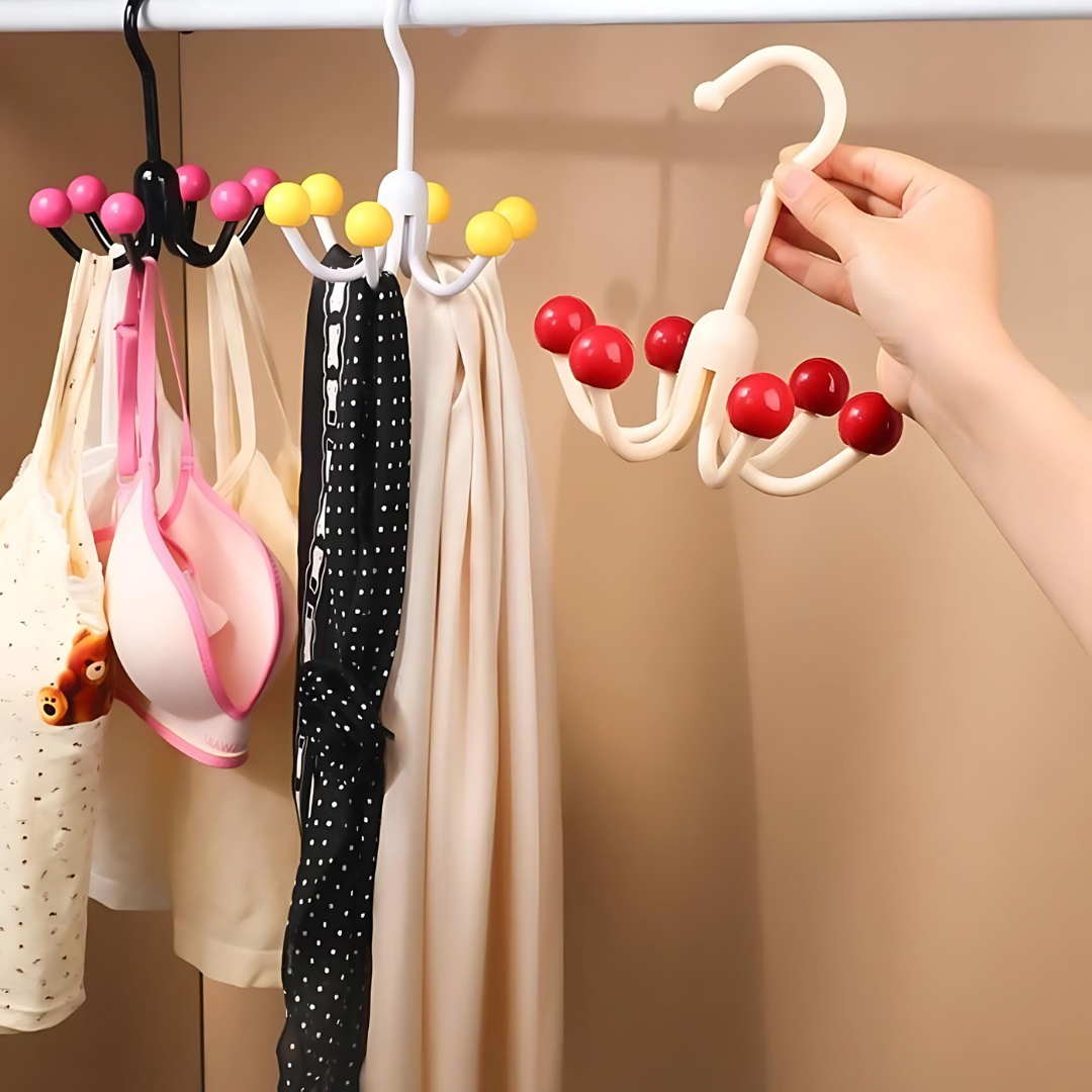 GlideHold® HangerHooks: 360° Roterbar 6-klo Kroker Skapsorganisering Henger