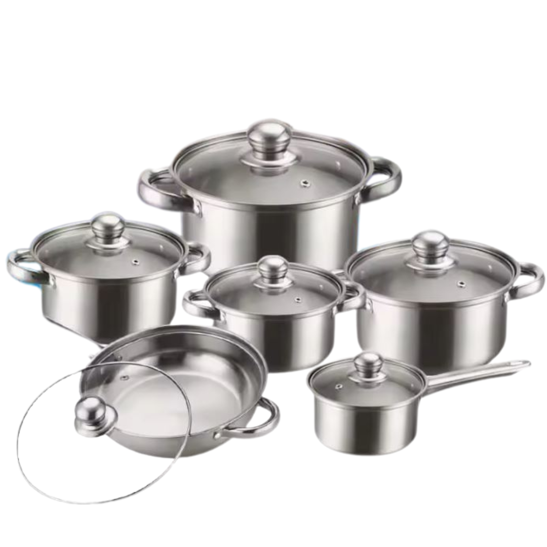 Globetrek° CookingSet: 12 Deler Kokekarsett I Rustfritt Stål
