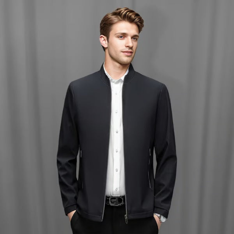 Icone™ CasualJacket: Stående krage casual glidelåsjakke til menn