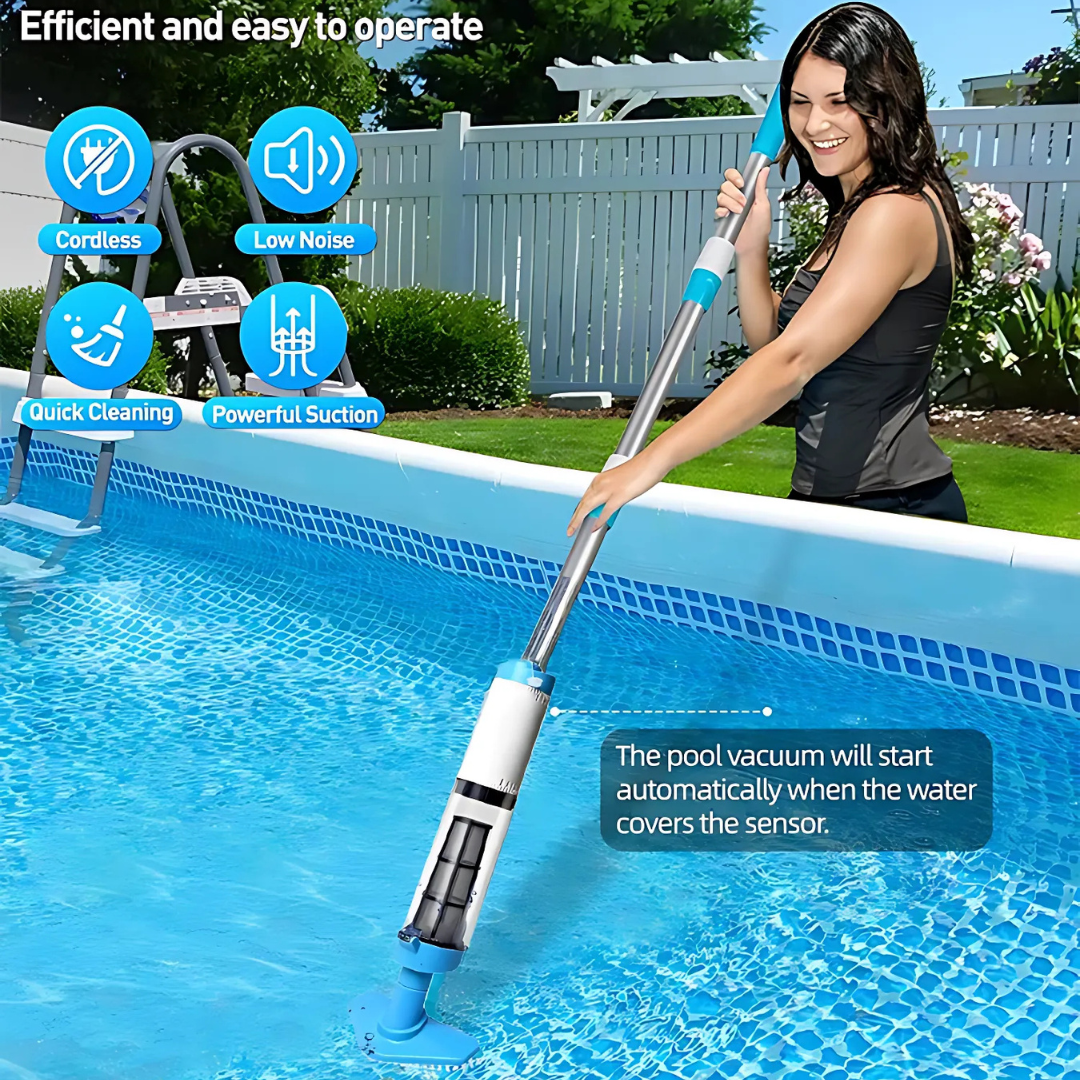 Cleaner Pro° PoolCleaner: Oppladbar Håndholdt Poolstøvsuger