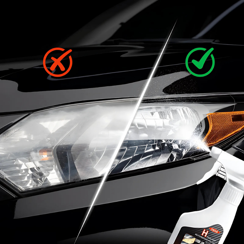 HeadlightSpray 1+1 GRATIS: Enkel å bruke Bilfrontlykter Rengjøring Spray-Sett