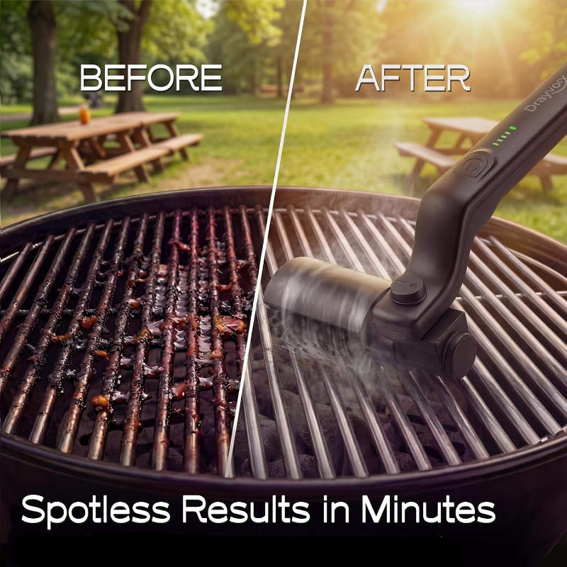 Globetrek° PowerBrush: Elektrisk Power Grill Rengøringsbørste Med Rotationsdybderengøring