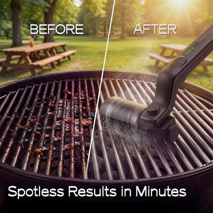 Globetrek° PowerBrush: Elektrisk Power Grill Rengøringsbørste Med Rotationsdybderengøring