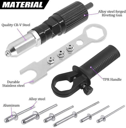 RivetAdapter - Profesjonelt Nittepistol Adaptersett