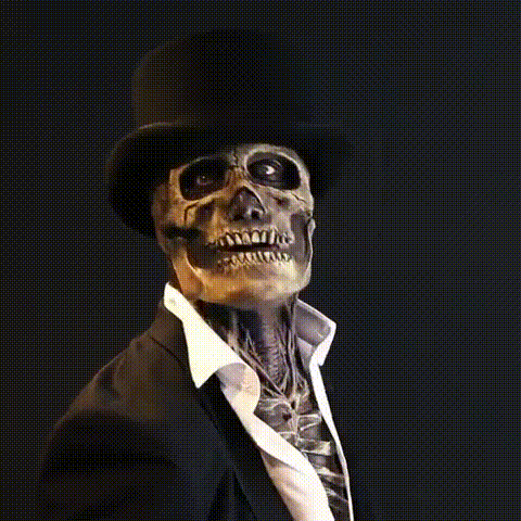 SkeletonMask: Realistisk Skremmende Skjelett Halloweenmaske Kostyme