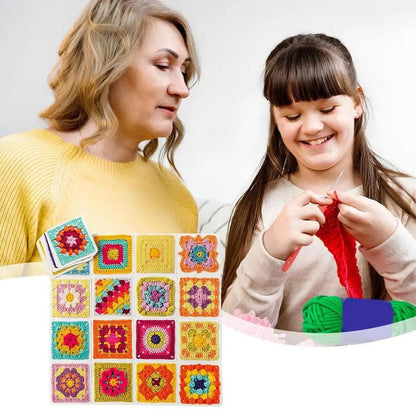 CrochetCards: Firkantet Strikking Hekling Guide Kortsett