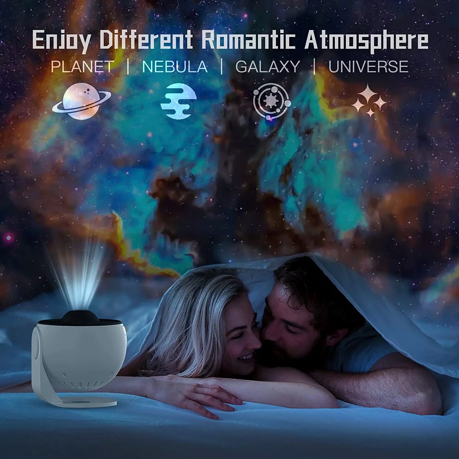 GalaxyProjector - 360° Roterende Galakse Nattlys