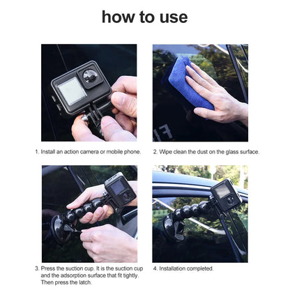 GlideHold® FlexibleHolder 1+1 GRATIS: Universal Suge Grundlag Svanehals Telefon Fleksibel Holder