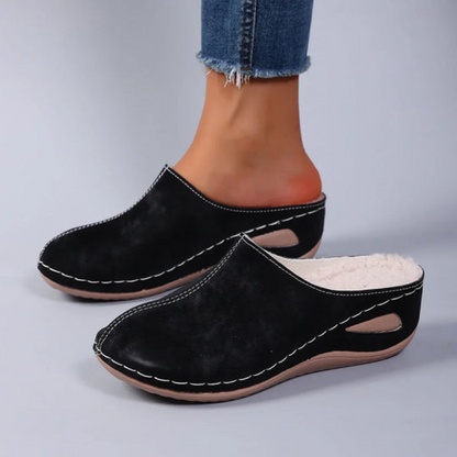 Happy™ WedgeSlippers: Kvinders Lukkede Tå Let At Smutte-På Wedge Sutsko