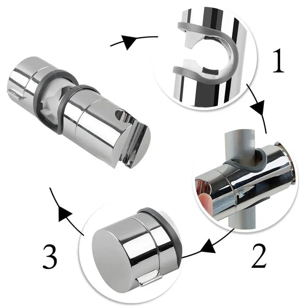 GlideHold® ShowerHolder 1+1 GRATIS: Universal Fit Enkelt-Justerbar Dusjholder Brakett