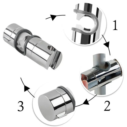 GlideHold® ShowerHolder 1+1 GRATIS: Universal Fit Enkelt-Justerbar Dusjholder Brakett