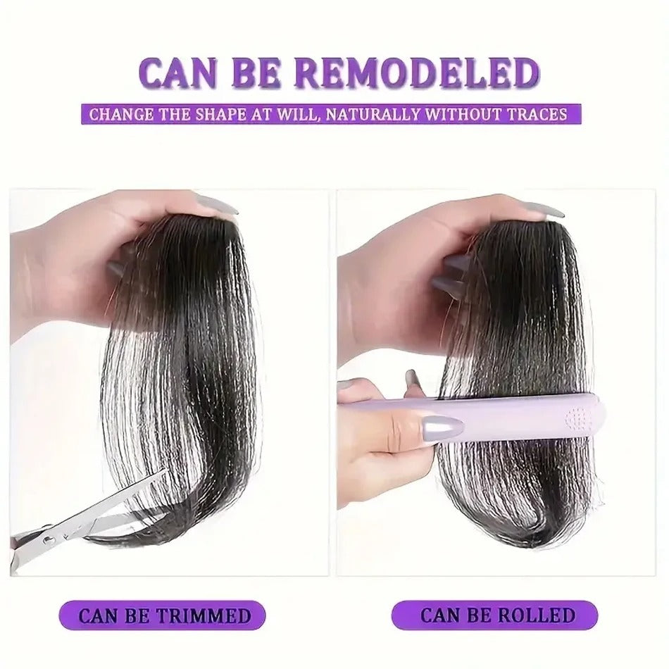 Rose® HairBangs 1+1 GRATIS: Delvis hår pannelugg hårstykke foran klemme