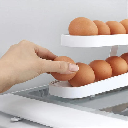 Globetrek° EggHolder: Automatisk Rullende Plassbesparende Eggdispenser