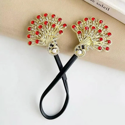 Rose® HairTie 1+1 GRATIS: Stilfull Hårbånd Elegant Vintage Krystall Hestehale Twist Holder