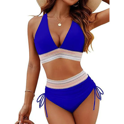Icone™ DrawstringBikini: Elegant Højtaljet To-Delt Snøre Bikini