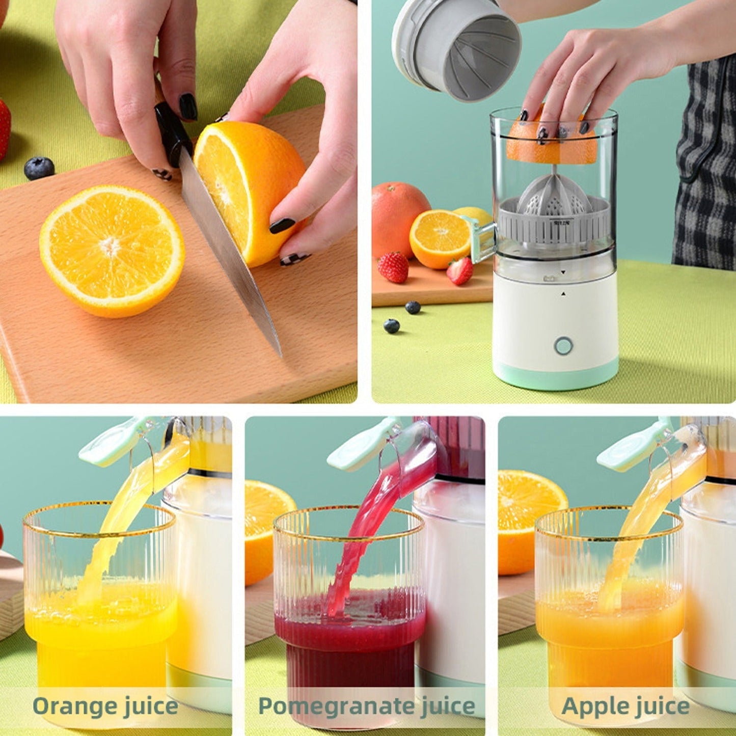 Globetrek° FruitJuicer: Bærbar Elektrisk Frukt Juicer