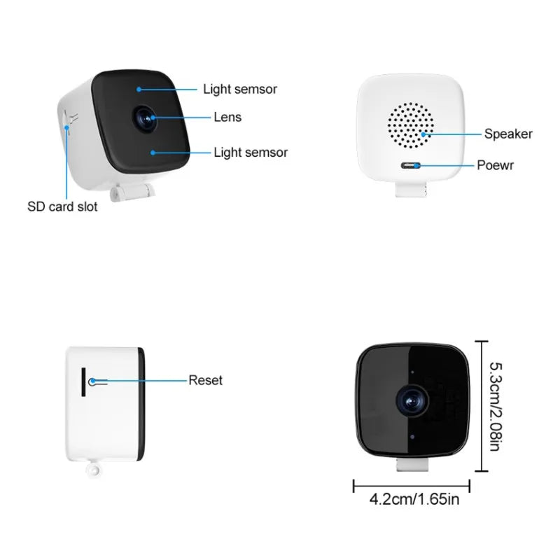 SecurityCamera: 2.4G WiFi CCTV Overvågnings Sikkerhedkamera
