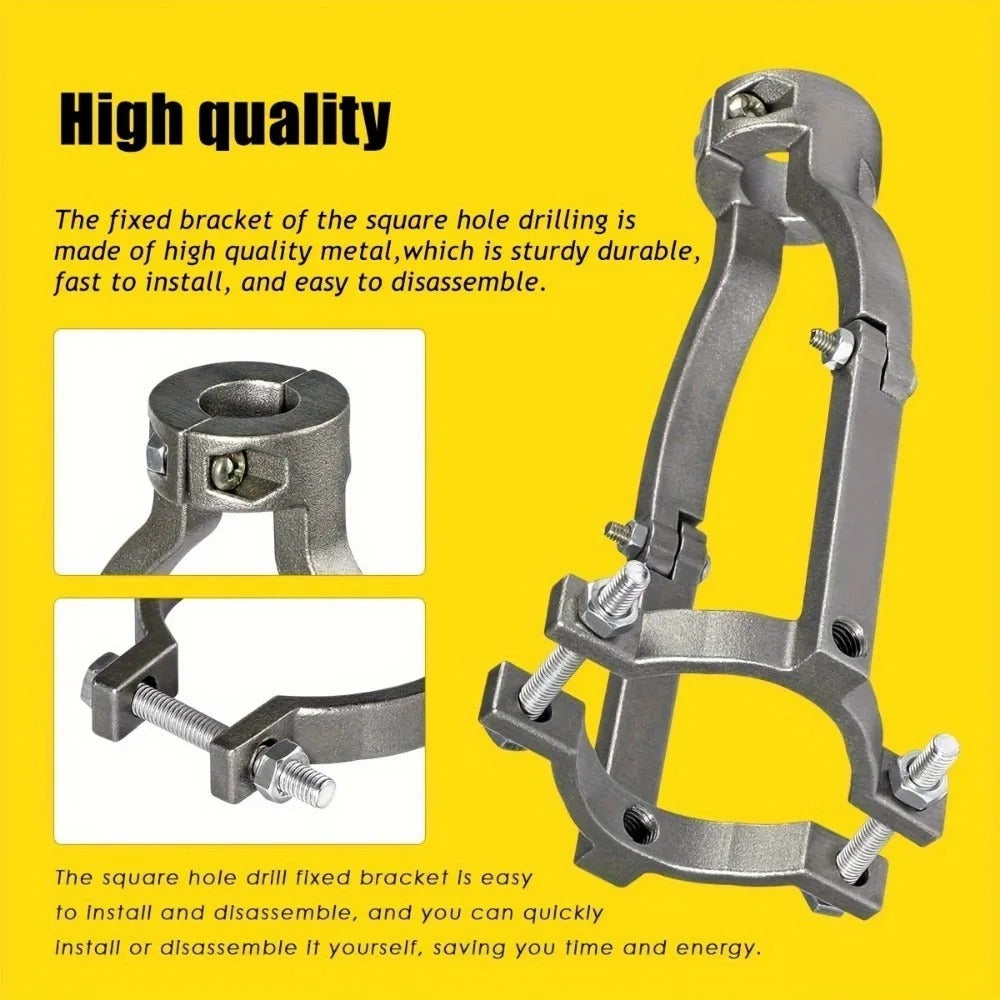 DrillBracket - Trebearbeiding Firkantet Hull Bor Bits Adapter Brakett