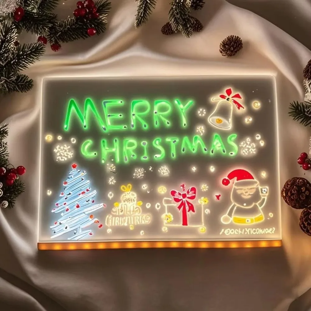 Kletshuts™ NoteBoard: LED-lampe Akryl Notat- og Tegnebrett