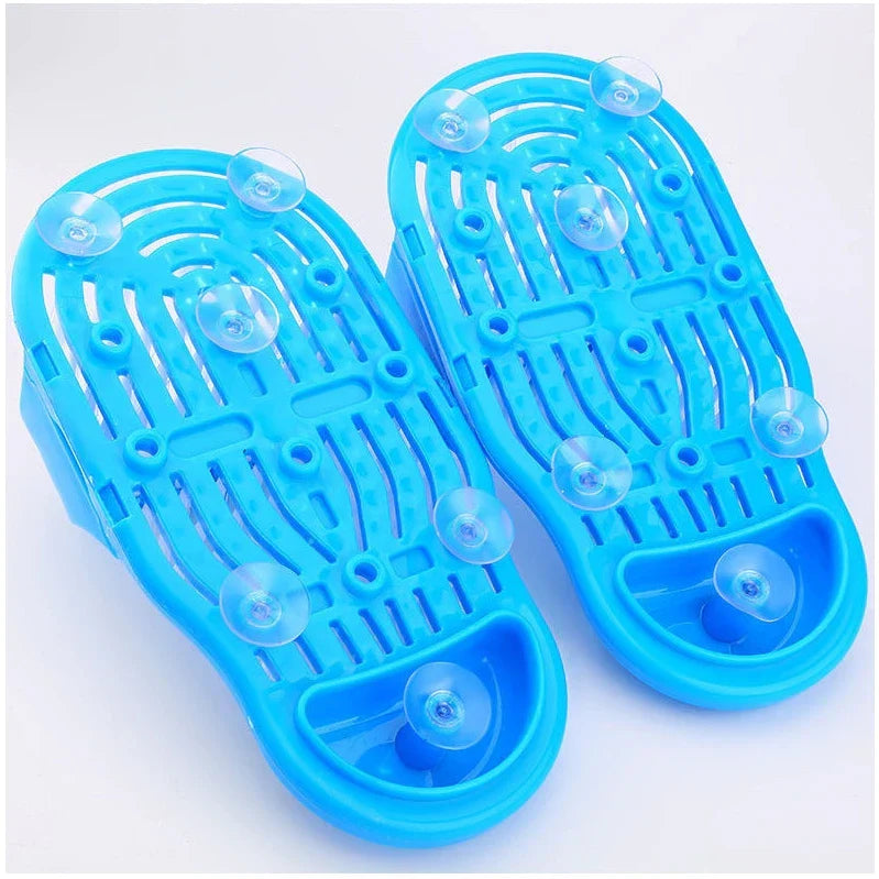 FootBrush™ 1+1 GRATIS: Eksfolierende Bade-Hjemmesko Med Fodsugningsbørste