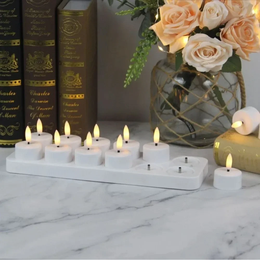 Ledsen™ CozyCandles: Genopladelige 3D Bærbare LED Te Hyggelige Stearinlys Lys