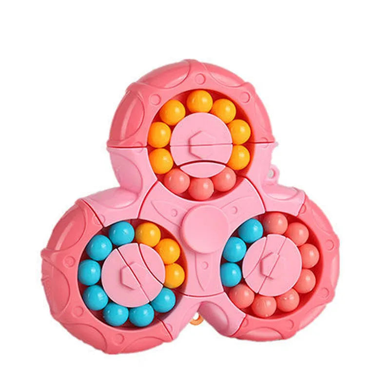 Kletshuts™ SensoryToy - 2 i 1 Rubiks terning / Magisk Bønne Gyro Fidget Spinner