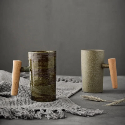 Globetrek° CeramicMug: Nordisk-Inspireret Sten Tekstureret Jord Håndværksmæssig Keramisk Krus