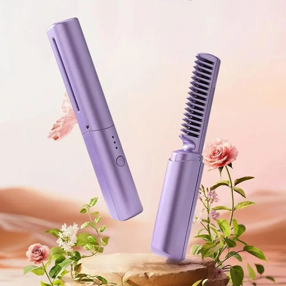 Rose® CompactComb 1+1 GRATIS: Stilfuld Bærbar Genopladelig Hurtig-Styling Kompakt Kam