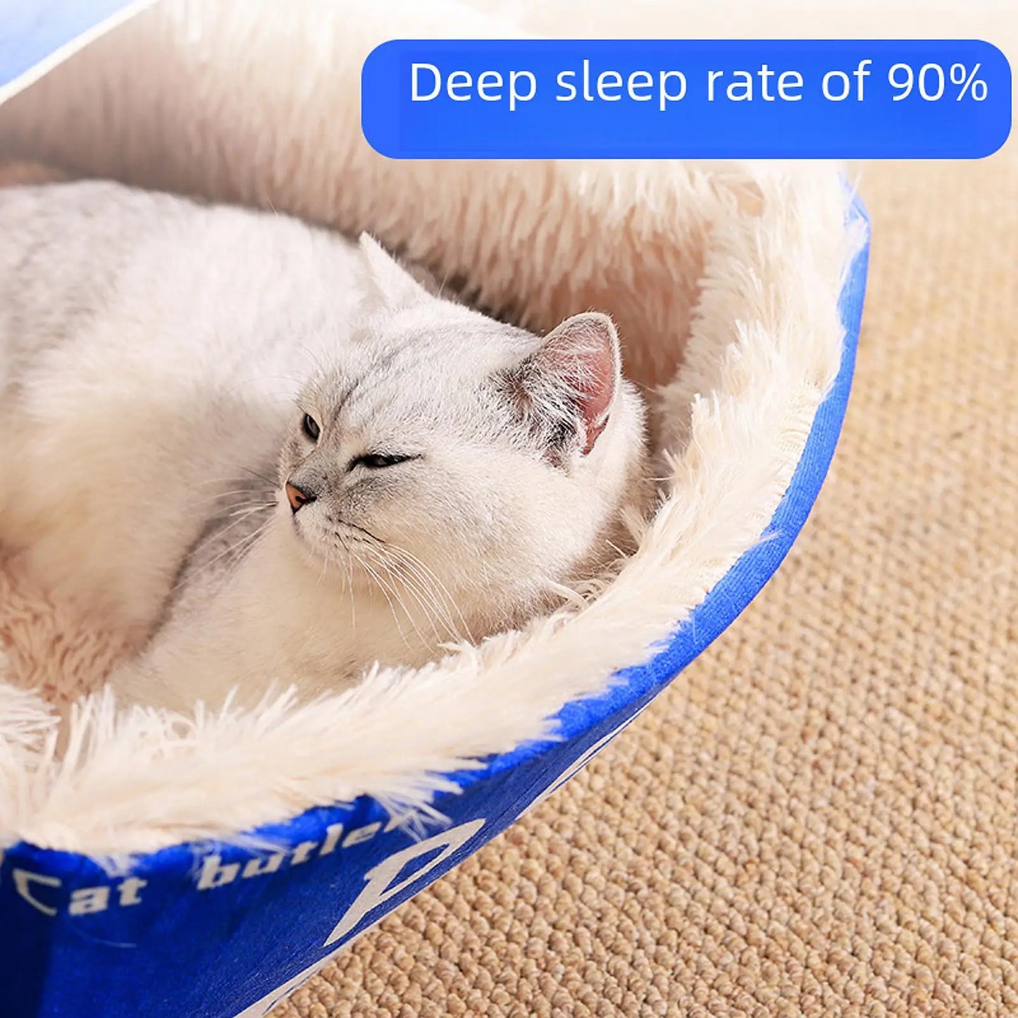 Catfri® CatBed: Koselig Innelukket Rektangulær Gjemmested KatteSeng