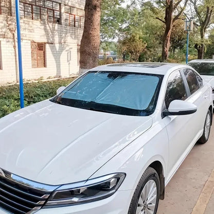 CarSunshade 1+1 GRATIS - Sammenleggbar Solskjerm Bil Solvisir Varmebeskyttelse Trekk