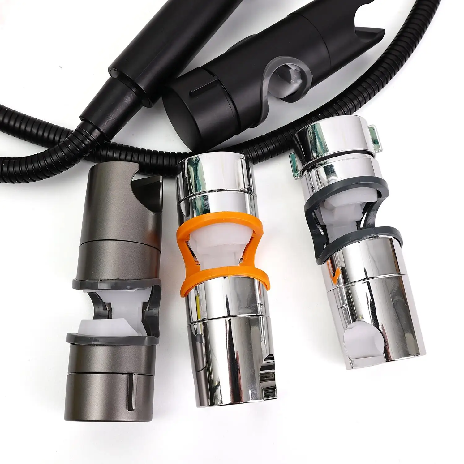 GlideHold® ShowerHolder 1+1 GRATIS: Universal Fit Enkelt-Justerbar Dusjholder Brakett