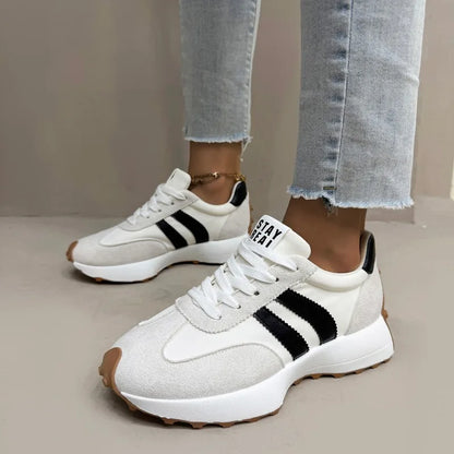 Happy™ PlatformSneakers: Stilfulde Afslappet Letvægts Platform Sneakers