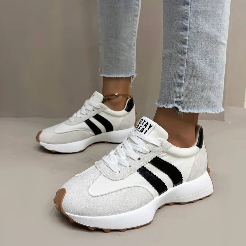Happy™ PlatformSneakers: Stilige Avslappede Lettvekt Plattformsneakers