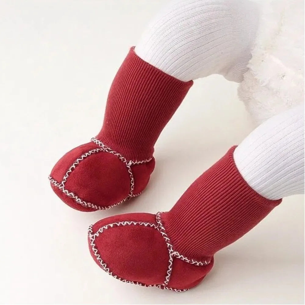 Happy™ InfantSocks 1+1 GRATIS: Elegante Varme Ruskind Krybbesikre Spedbarnssokker